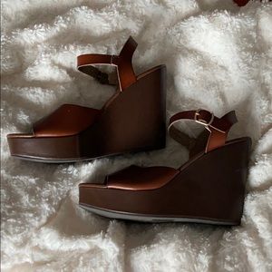 NWOT Brown Wedges